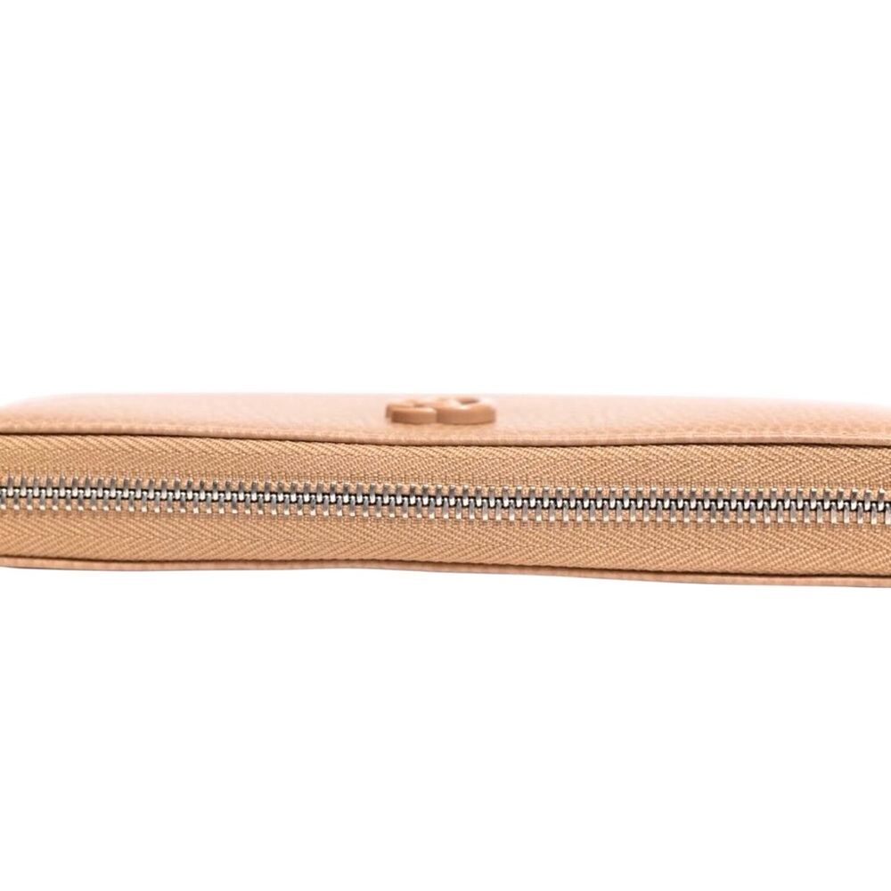 Like New Authentic Gucci GG Marmont Tan Pebbled Leather Zip-Around Wallet - Picture 7 of 12